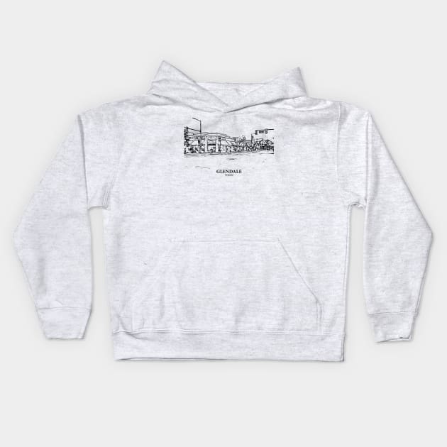 Glendale - Arizona Kids Hoodie by Lakeric